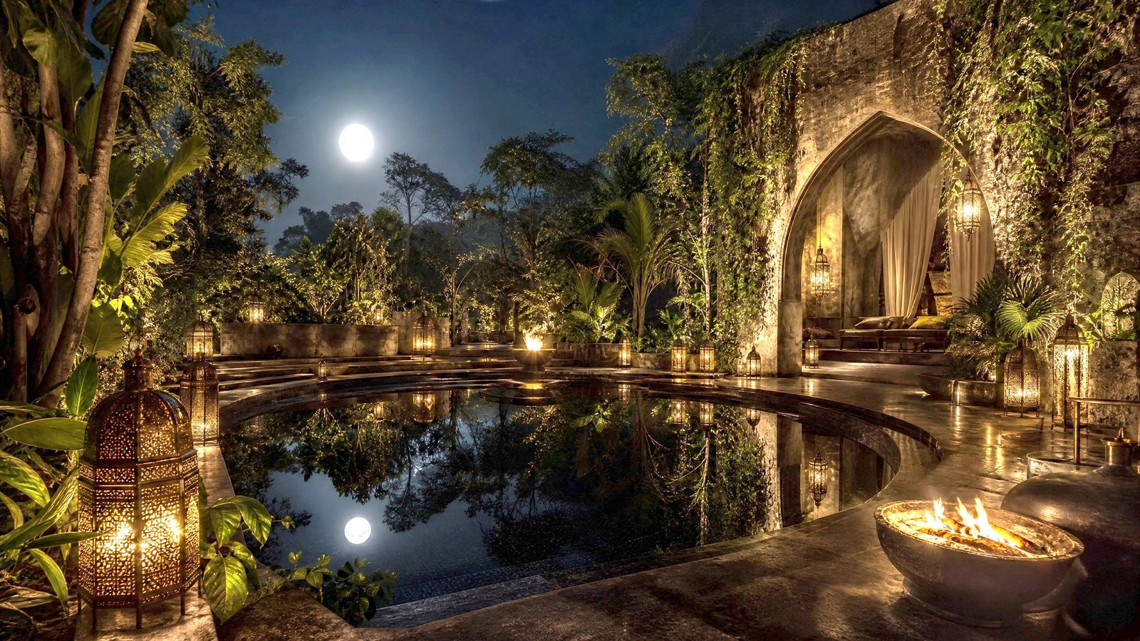Night lighting ambiance
